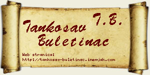 Tankosav Buletinac vizit kartica